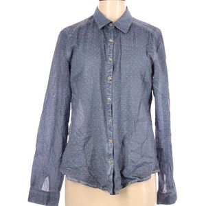 Maurice’s cotton stars and dots blue button front Shirt